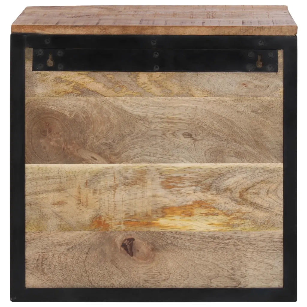 Comodino-Tavolino da notte 40x35x40 cm in Legno Massello di Mango 641415