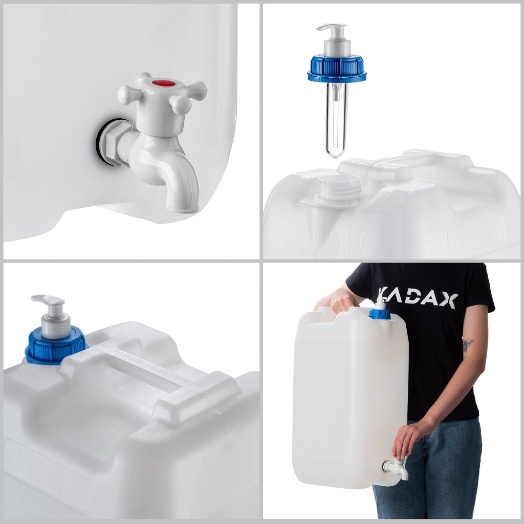 Contenitore per acqua KADAX per lavabo, dispenser di sapone liquido da 30 litri con rubinetto