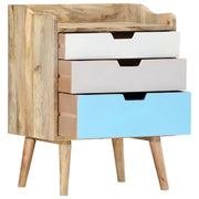 Comodino | Armadio da Notte | Mobiletto da notte 47x35x63 cm in Legno Massello di Mango