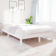 Giroletto-Struttura Letto Bianco 200x200 cm in Legno Massello di Pino