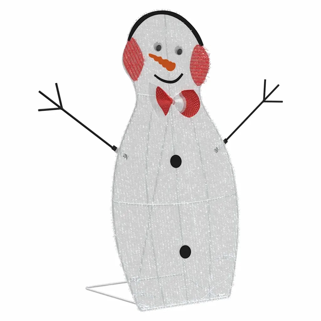 Familia di Pupazzi di Neve Illuminati 3 pcs Bianco caldo