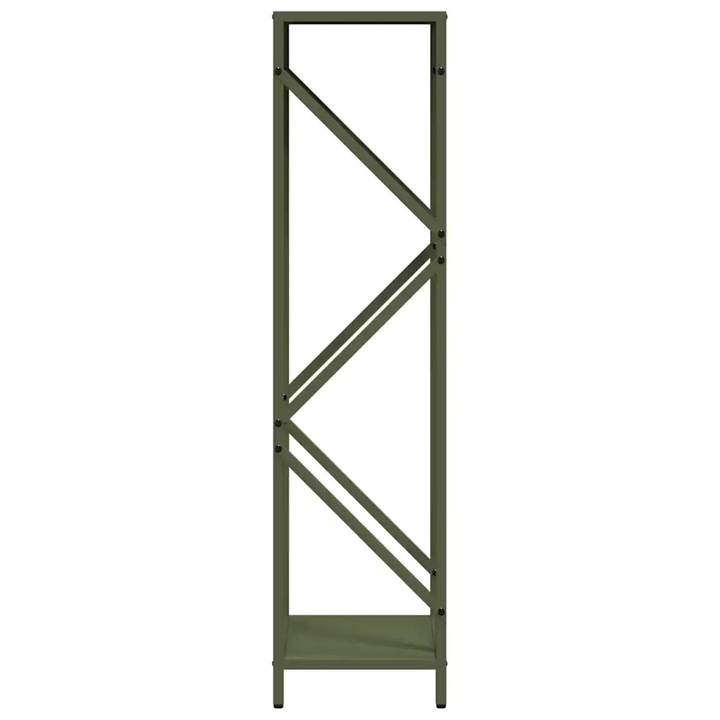 Rastrelliera per Legna da Ardere Verde Oliva 34x25x100 cm CFW7619407