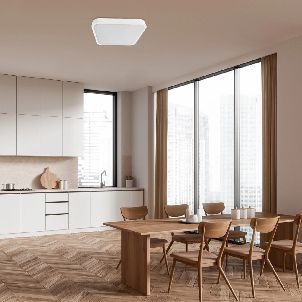 Plafoniera LED quadrata bianca 42cm IP44 CCT 36W Rabalux