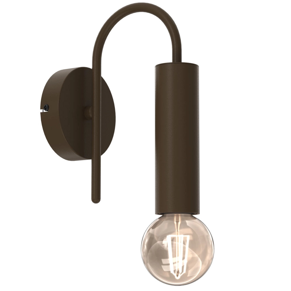 Applique tubo Loppe 1xE27 marrone metallo Luminex