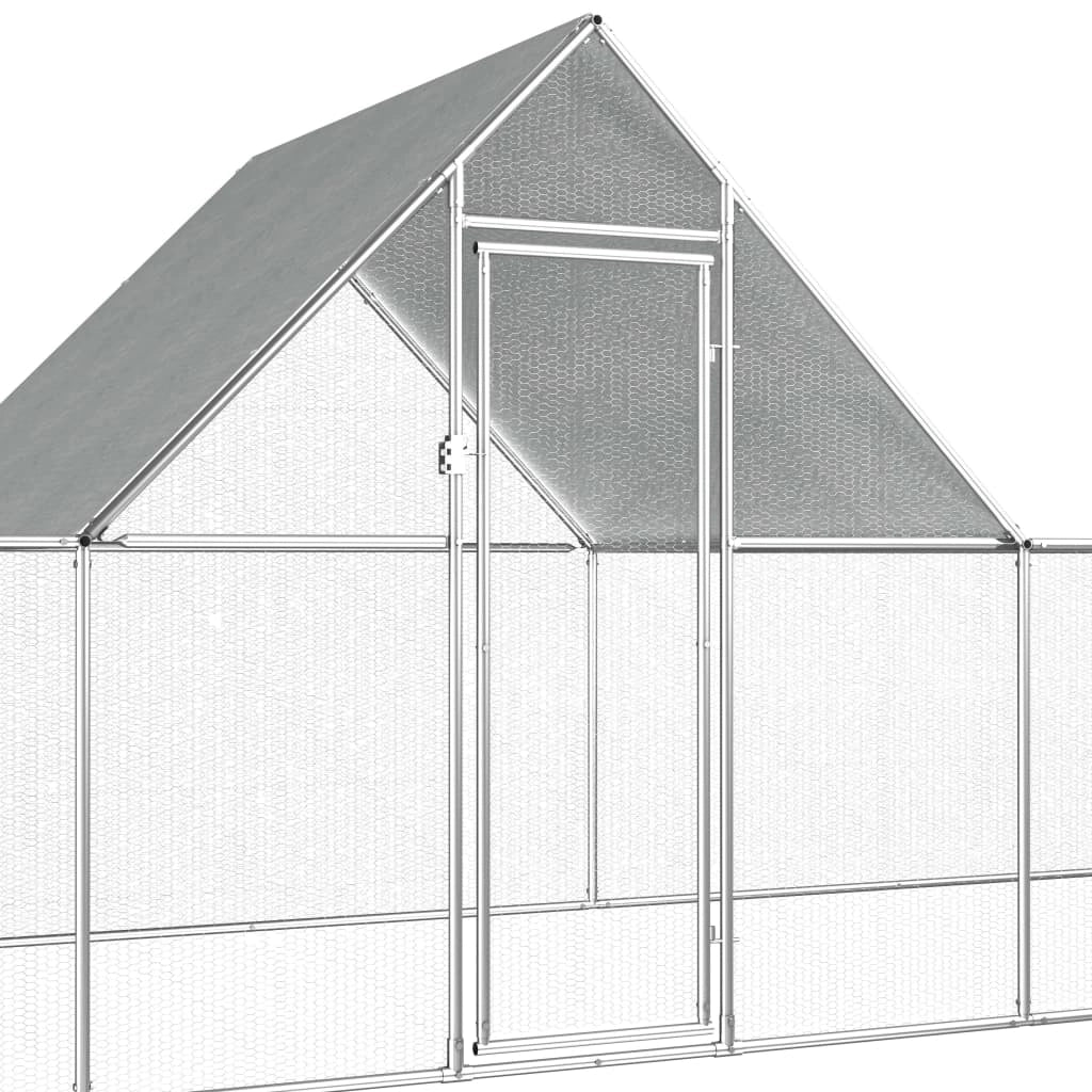 Pollaio 14 x 2 x 2 m acciaio zincato 02_0001711