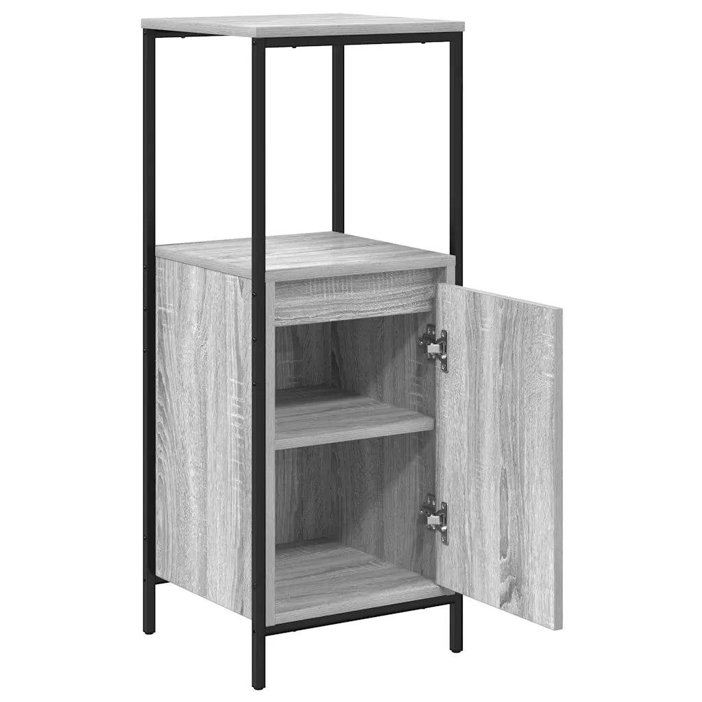 vidaXL Mobile da Bagno con Ripiani Grigio Sonoma 36x35x95 cm