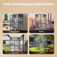 Recinto per gatti da esterno 116 x 82 x 175,7 cm, legno, tetto in PVC, 5 livelli, recinto per gatti per giardino, balcone, rifugi