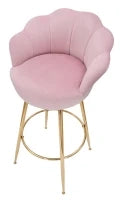 Sgabello Bar Vienna Rosa Cm 55X53X110