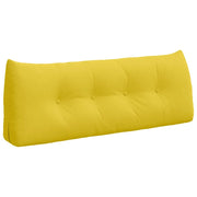Cuscino per Schiena | Cuscino dorsale Giallo Chiaro 120 x 24 x 50 cm Tessuto