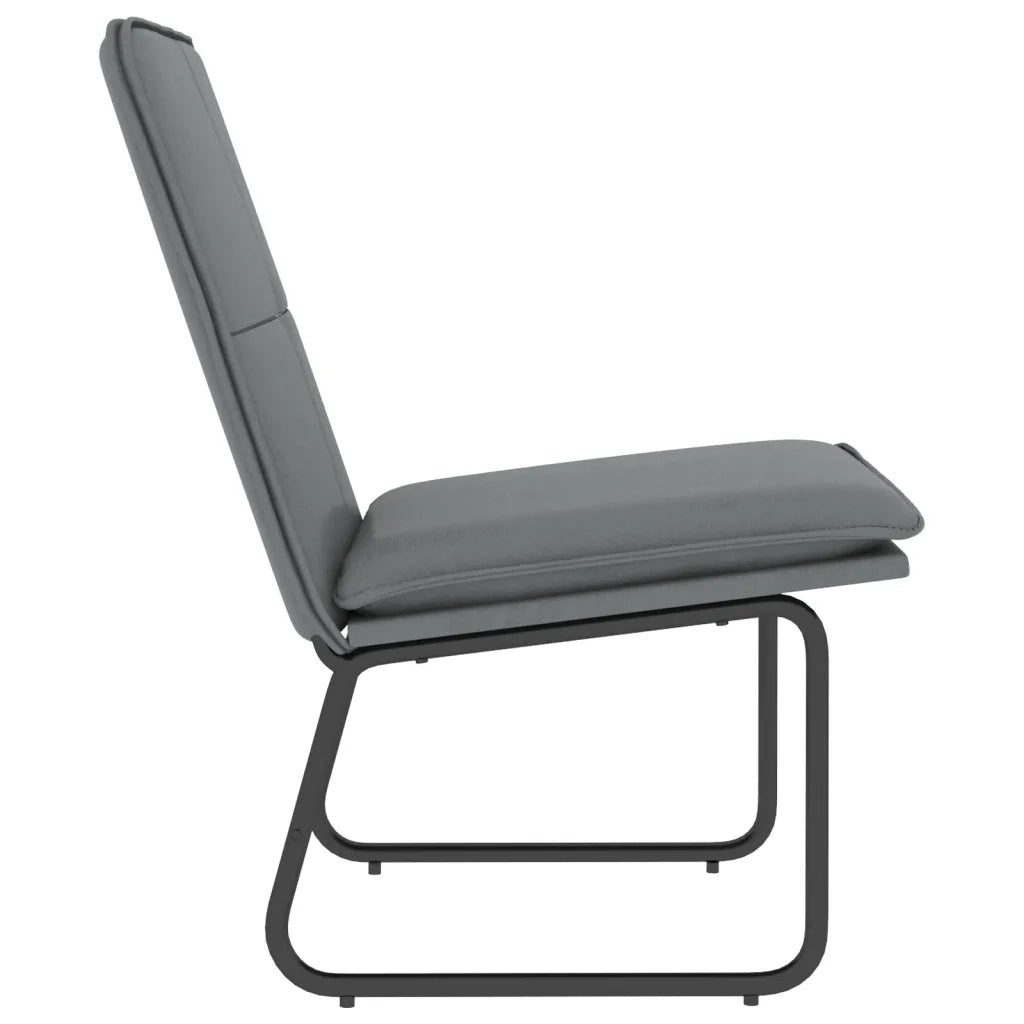 Sedia Lounge Grigia 54x75x76 cm in Similpelle 351333