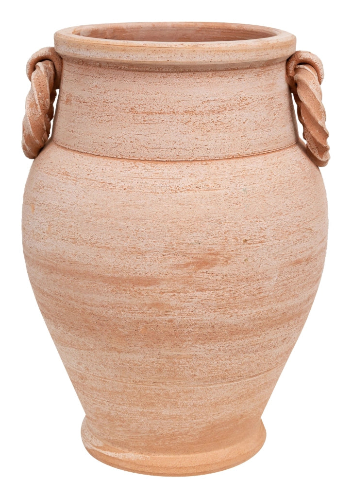 Biscottini PORTAOMBRELLI ANFORA/ORCIO CON ANELLI IN TERRACOTTA FATTO A MANO SUL TORNIO PER PIANTE E FIORI L32XPR32XH46 CM