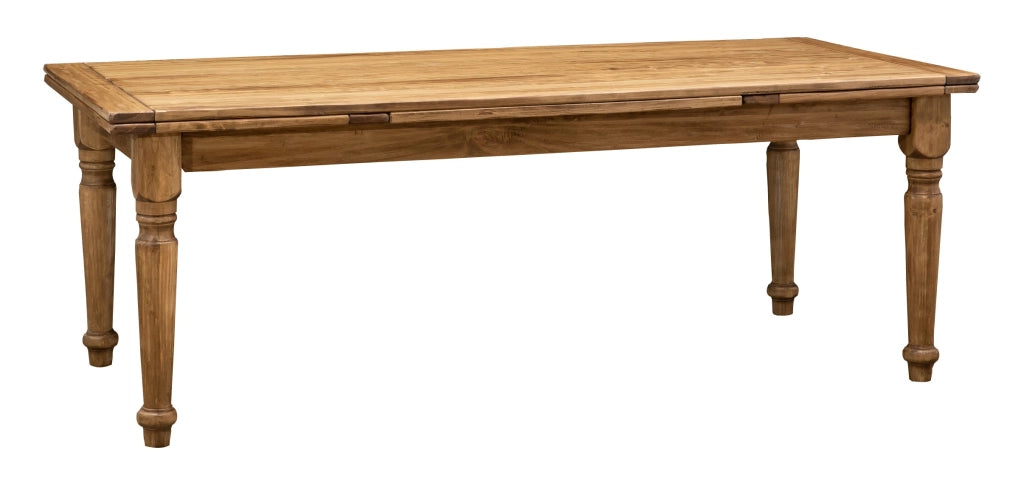 Biscottini Tavolo Country allungabile in legno massello di tiglio L220xPR100xH80 cm. Made in Italy