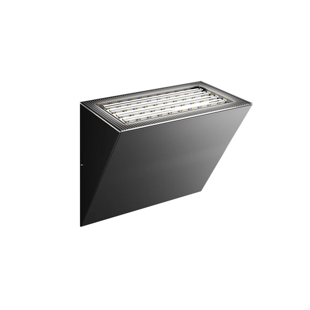 Applique LED da Parete Comet Power Switch 40x90mm Nero Opaco, 10/20W, Triac Dimmable, 2700K-4000K, IP65 - Beneito & Faure