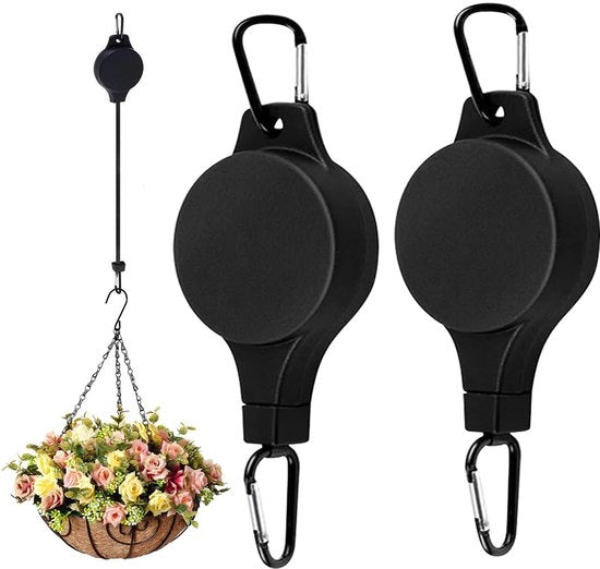Pannelli di appendi piante retrattili, pacchetto da 2 pannelli di appendi piante adattabili, appendi piante per vaso in sospensione con regolazione di tensione.