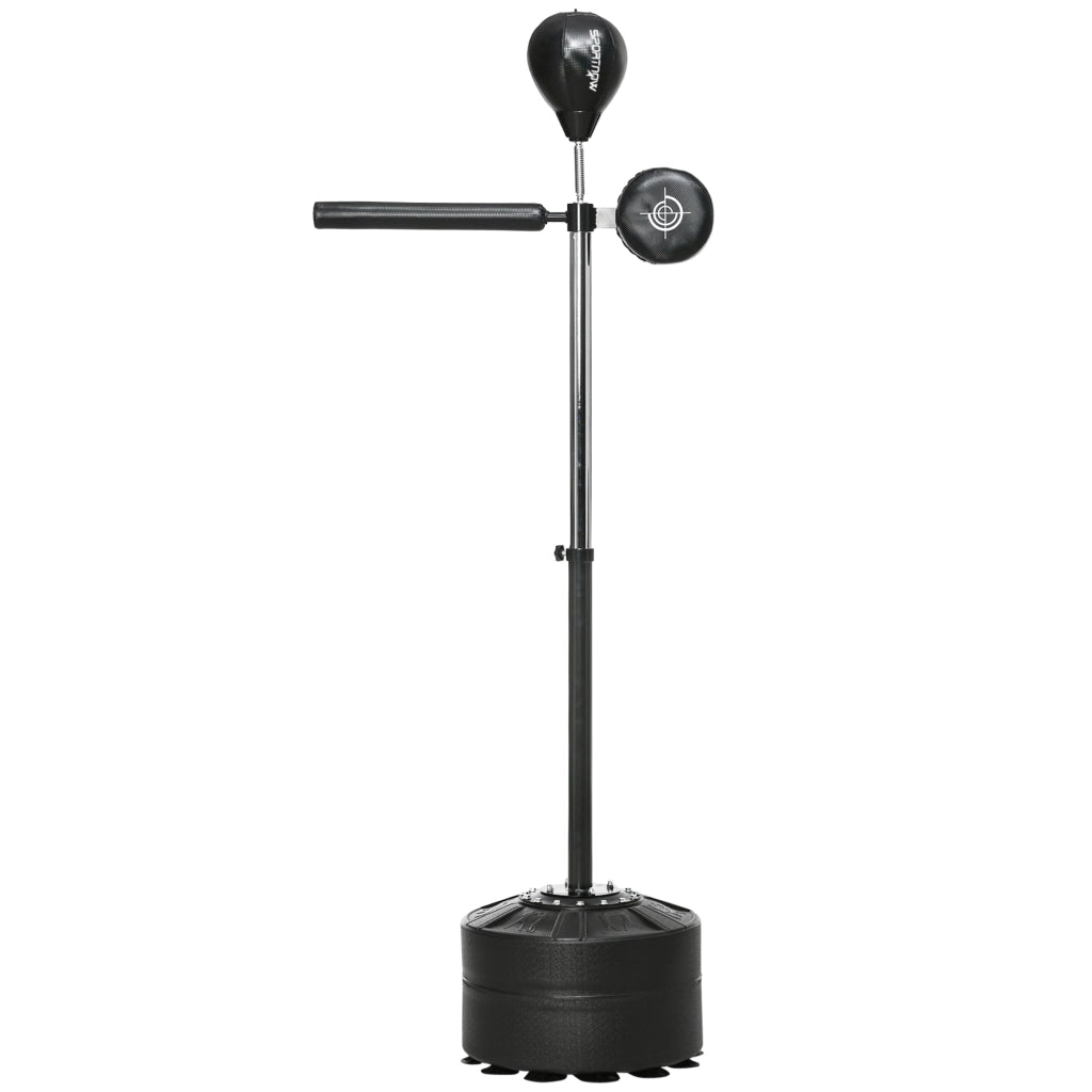 Punchingball Regolabile in Altezza ¨C Xylo ¨C 360¡ã Girevole con Fasce da Boxe, 80,5x48x163-205 cm, Nero