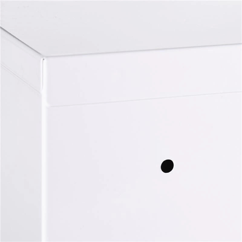 ARMADIETTO MEDICINALI A 3 RIPIANI CON SERRATURA E 2 CHIAVI, IN ACCIAIO, 30X14X46 CM, BIANCO