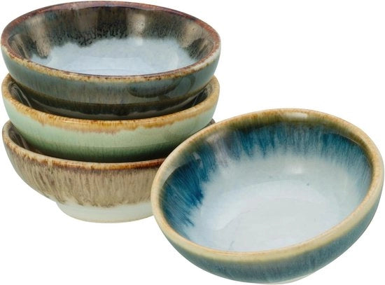 Set di scodelle a forma di vaso da tavolo 4 pezzi in ceramica con CreaTable Serie 21725