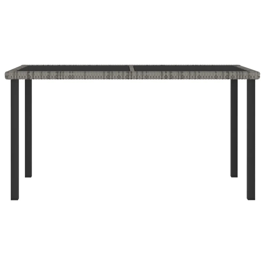 Set da Pranzo da Giardino 5 pz in Polyrattan Grigio 3065713