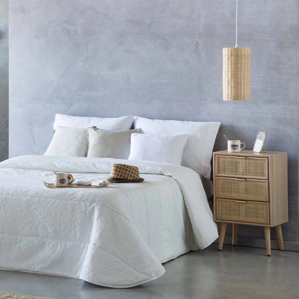 Comodino in MDF e griglia, marrone, 42x36,5x71 cm