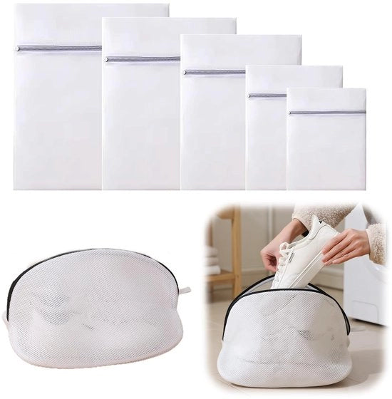 Set di 9 pezzi di set di rete per lavatrice, rete a tre strati, rete, set in diverse misure, rete riutilizzabile, sacchetto per lavatrice, lavaggio per sneakers, misure: variabili