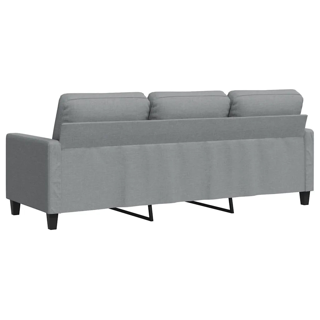 Divano a 3 Posti Grigio Chiaro 180 cm in Tessuto 359171
