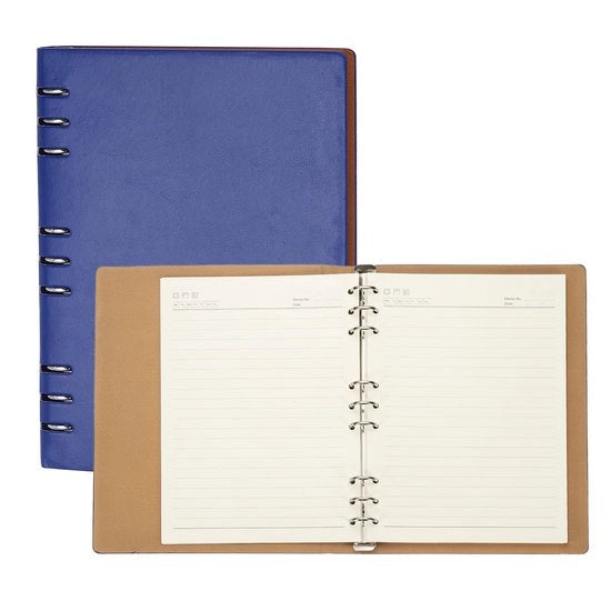 Libretto di Pelle Riscaldabile - Notizie A5 - Ideale per Business e Studio - Blu - Diario di Scrittura - Adatto per Uso Personale