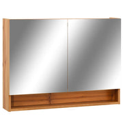 Armadietto a Specchio con LED-Mobiletto a specchio Rovere 80x15x60 cm in MDF