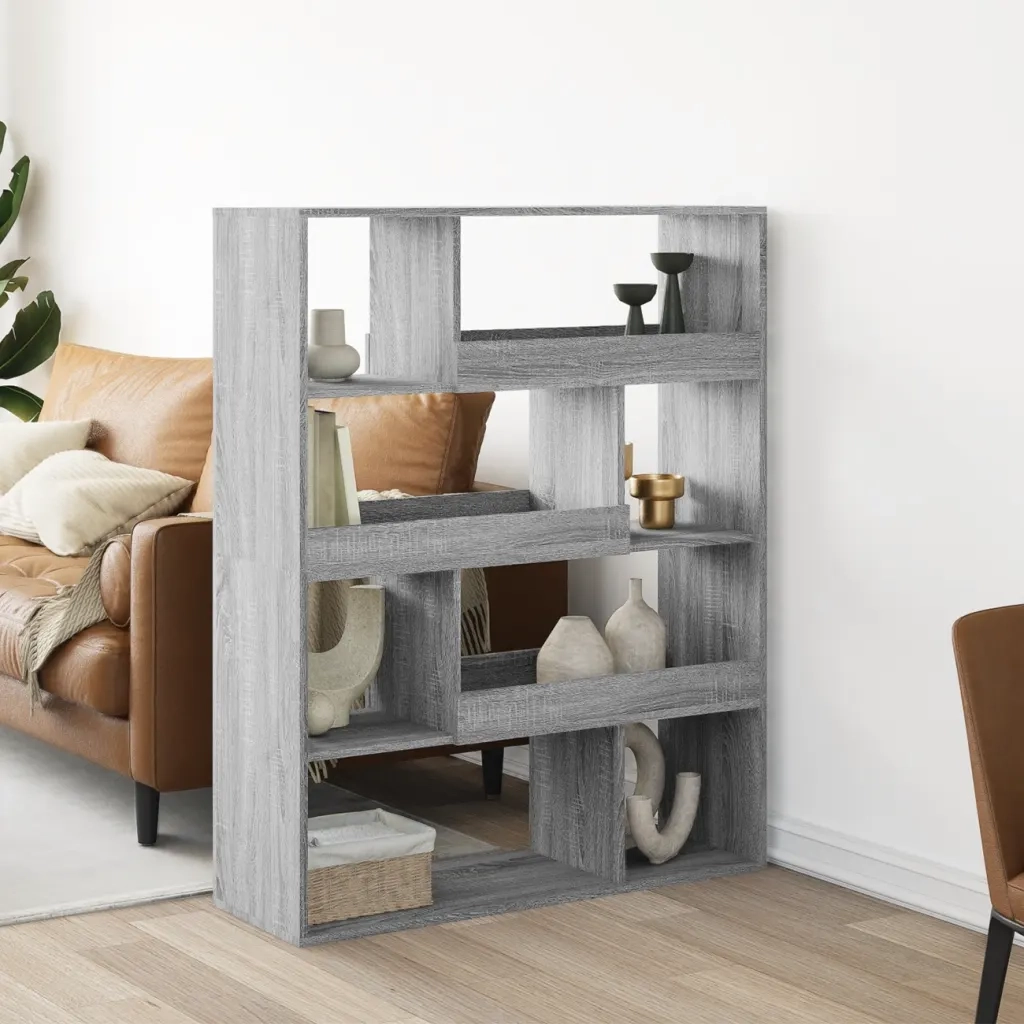 Libreria Grigio Sonoma 100x33x125,5 cm in Legno Multistrato 3309335