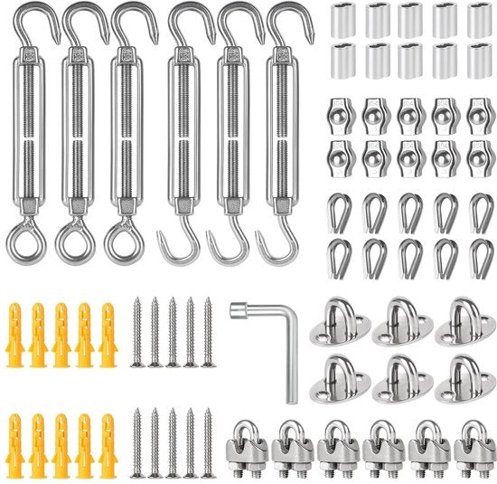 Spanlock M5 Tensioners - 71 Stuks Set - Alta Prestazione di Tensione - Ideale per Giardino e Costruzioni - Qualità Robusta - Perfetto per Diver...