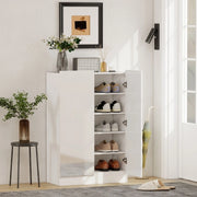 Scarpiera bianca a 5 livelli con ante soft-close e ventilazione