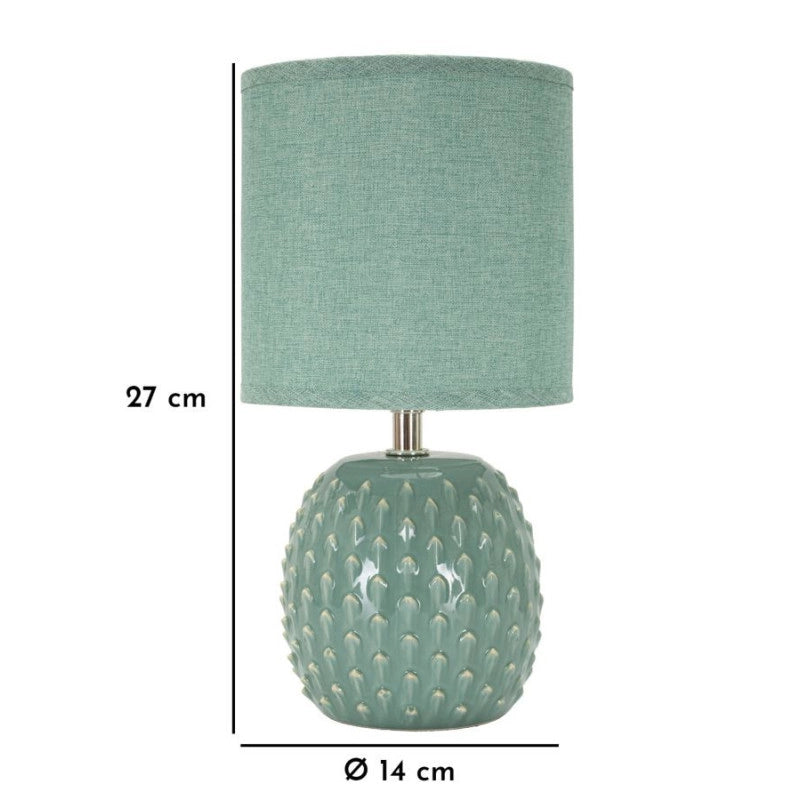 Lampadelle A Da Comodino Pontus Turchese cm ø 14x27
