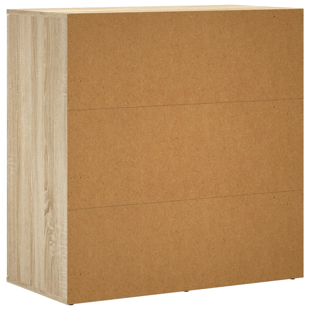 Credenze 2 pz Rovere Sonoma 79x38x80 cm in Legno Multistrato