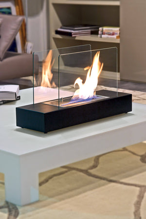 Camino a Bioetanolo da Tavolo 60x20x35 cm Karlsen Mantova Nero