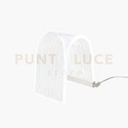 LAMPADA DA TAVOLO PICCOLA ARC LINE LED 4200°K / 24 Volt - 12 W/Mt IN CRISTALLO ACRILICO TRASPARENTE