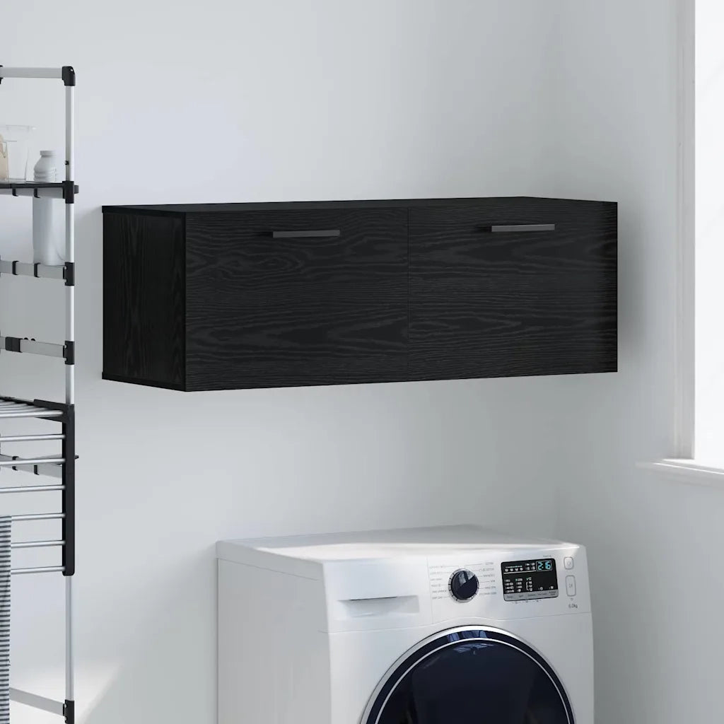 Armadietto a muro Rovere nero 100 x 36.5 x 35 cm