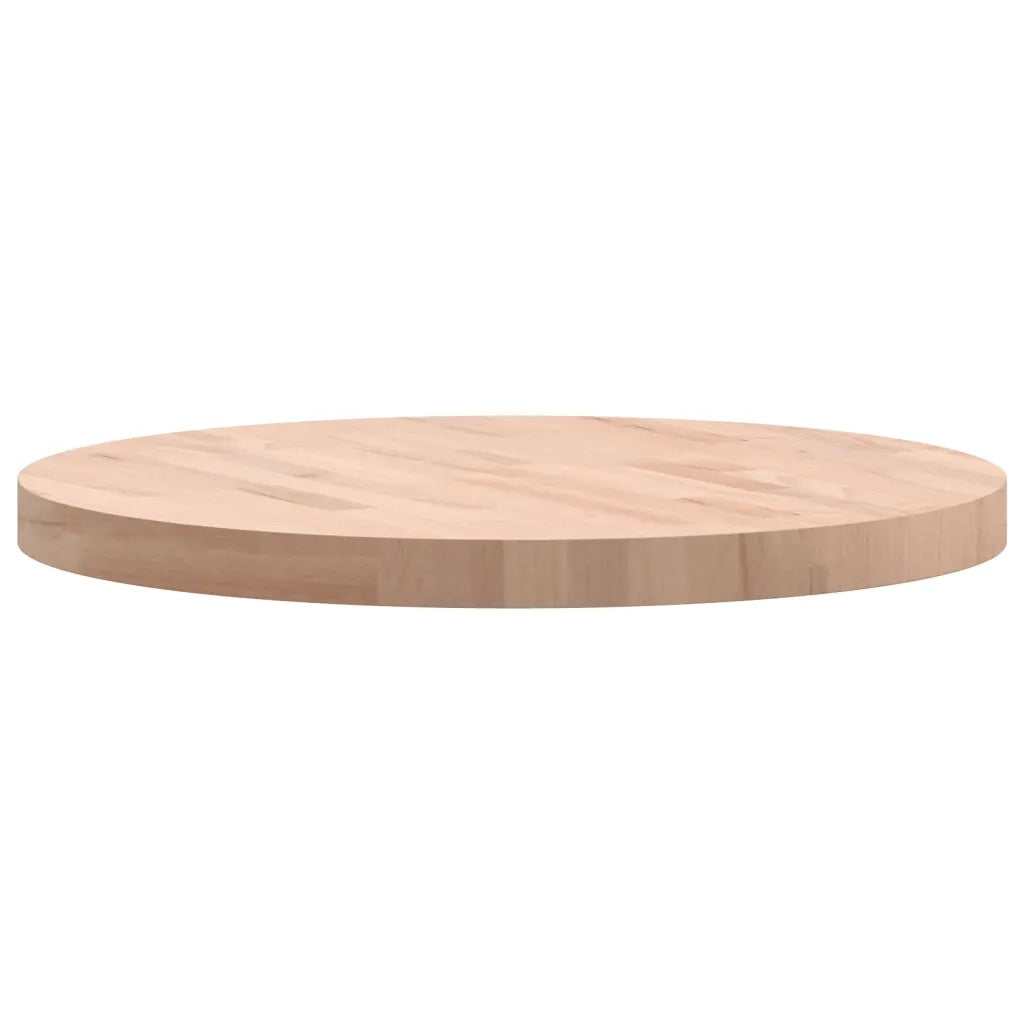 Piano per Tavolo Ø60x4 cm Rotondo in Legno Massello di Faggio 355923