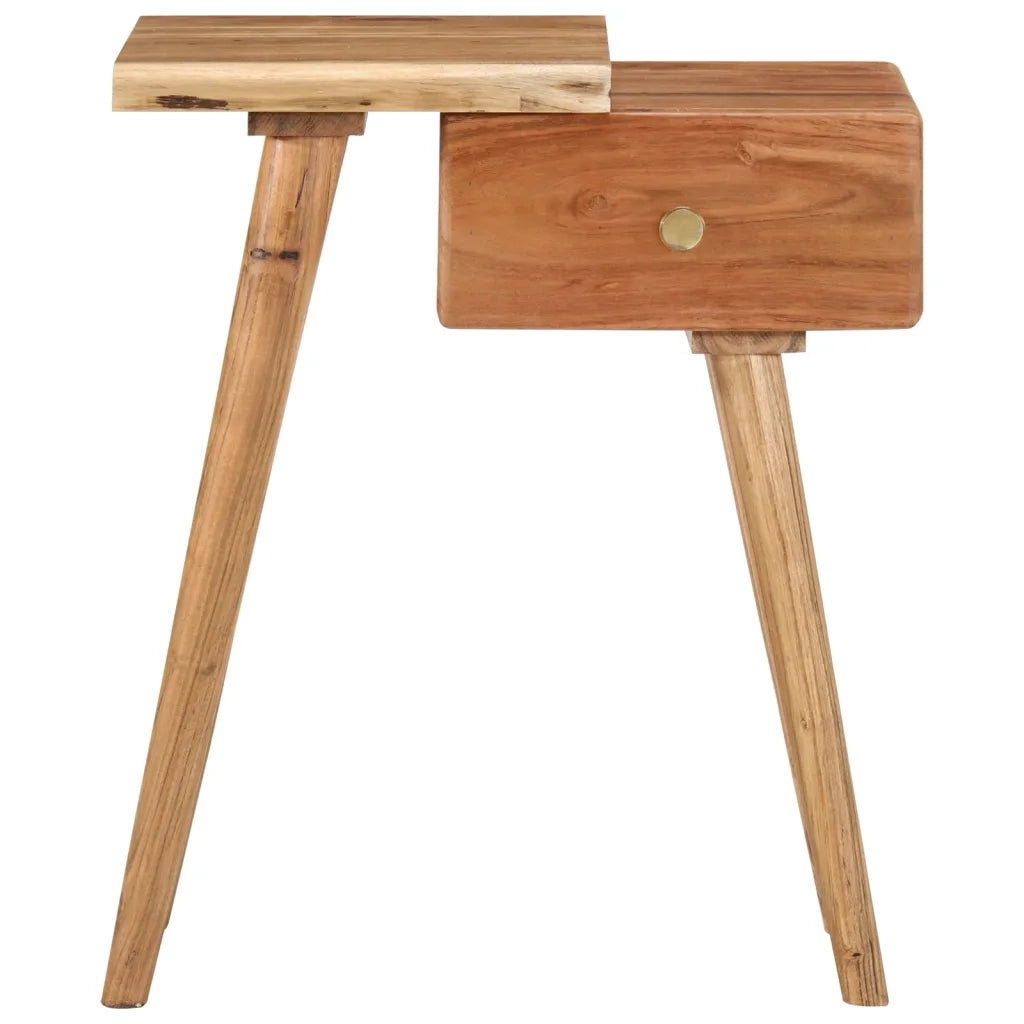 Comodino in Legno Massello d'Acacia 45x32x55cm cod mxl 30757