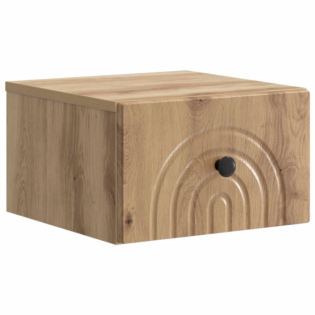 Mobiletto da notte a muro Rovere Artigianale 33 x 34,5 x 20 cm 898103