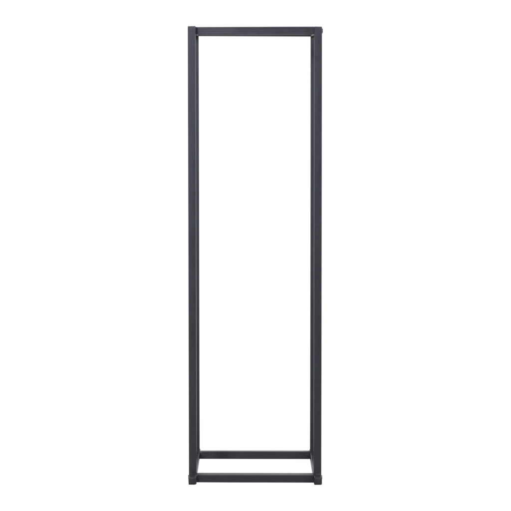 Portalegna 'Tibro' (LxPxA) 35 x 35 x 120 cm Deposito in Acciaio per Legna da Ardere Supporto per Tronchi da Legnaia - Nero [en.casa]