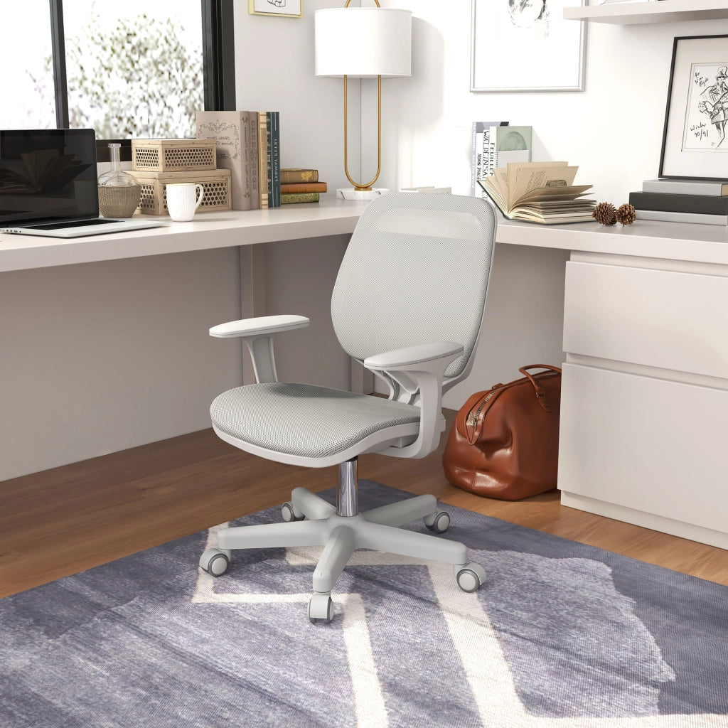 Sedia da ufficio ergonomica ¨C zephmum ¨C Grigio 55x48x82,5-94,5 cm