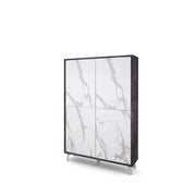 Credenza alta VELBRUK nero pietra/marmo calacatta