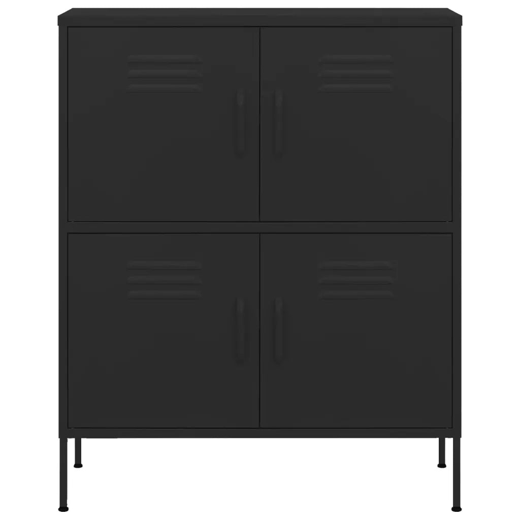 Armadietto Nero 80x35x101,5 cm in Acciaio 336142
