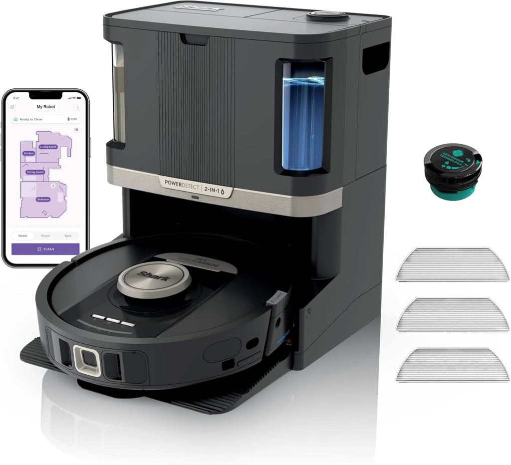 PowerDetect Robot Aspirapolvere Lavapavimenti 2 in 1, NeverTouch Pro Autosvuotante, Autoriempimento, Autopulizia, Navigazione 3D LiDAR, Bypass Ostacoli NeverStuck, WiFi/App, Nero RV2800ZEEU