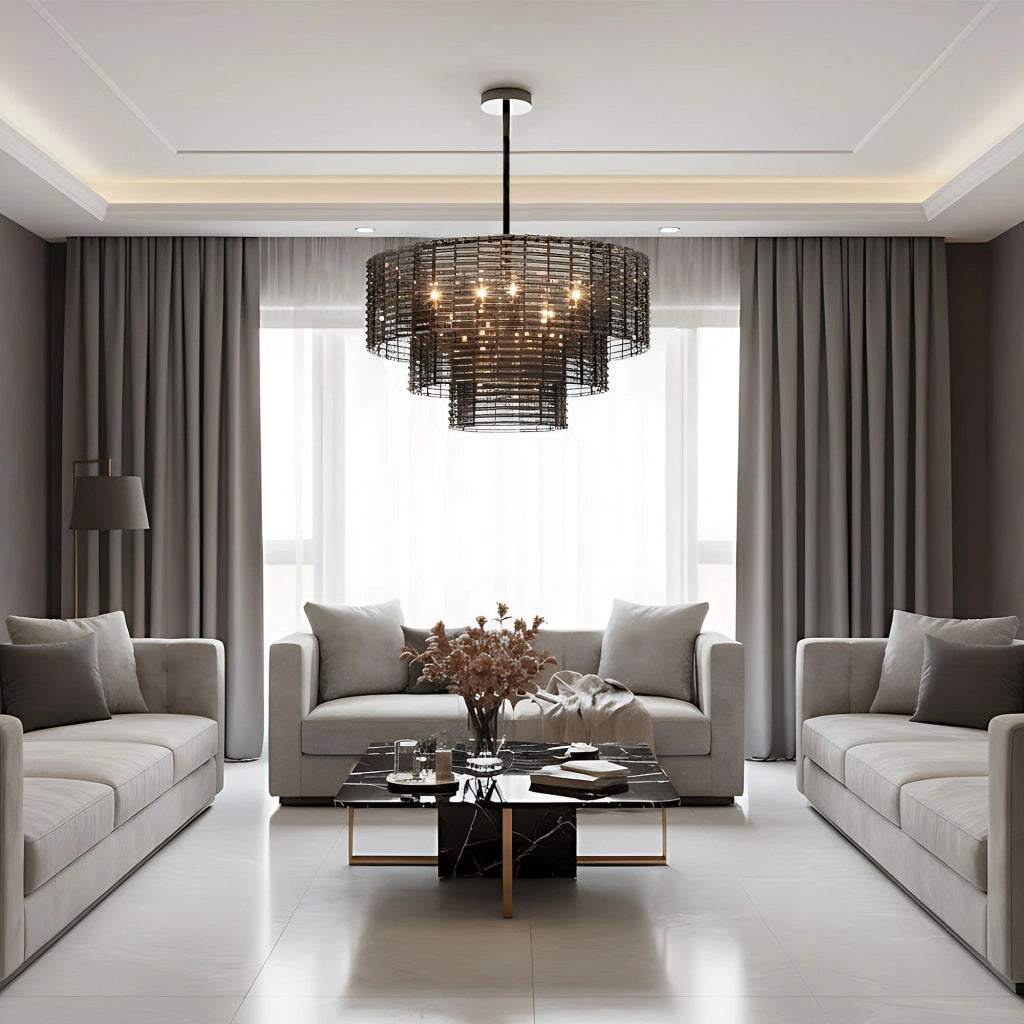Lampadario A Sospensione Da Soffitto APP1678-8CP Grigio