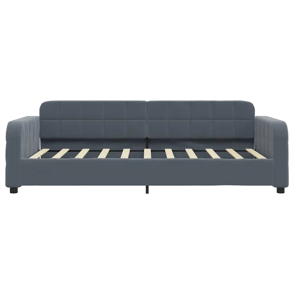 Divano Letto con Materasso Grigio Scuro 90x190 cm in Velluto 3196919