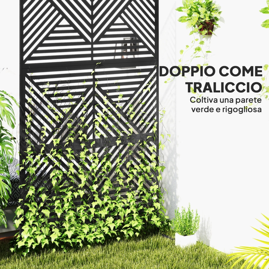 Divisorio da Giardino ¨C zephmum ¨C Nero 122x45x198 cm