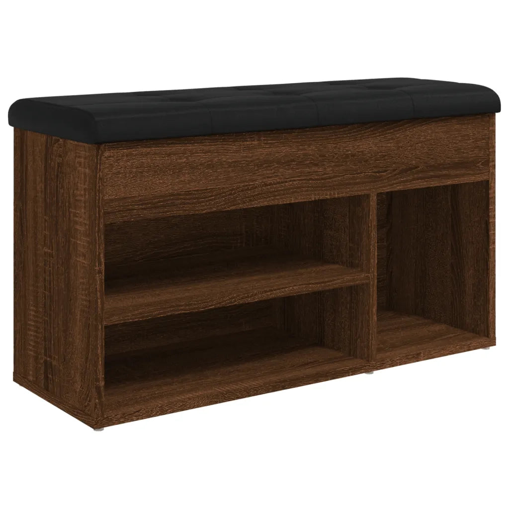 Panca per Scarpe Rovere Marrone 82x32x45,5 cm Legno Multistratocod mxl 109630