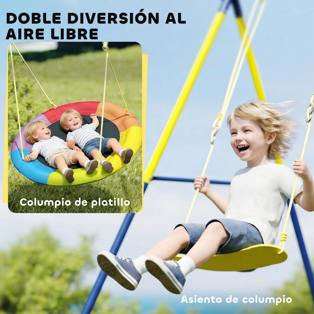 Altalena per Bambini ¨C Zephmum ¨C Multicolore Acciaio Portata 150 kg