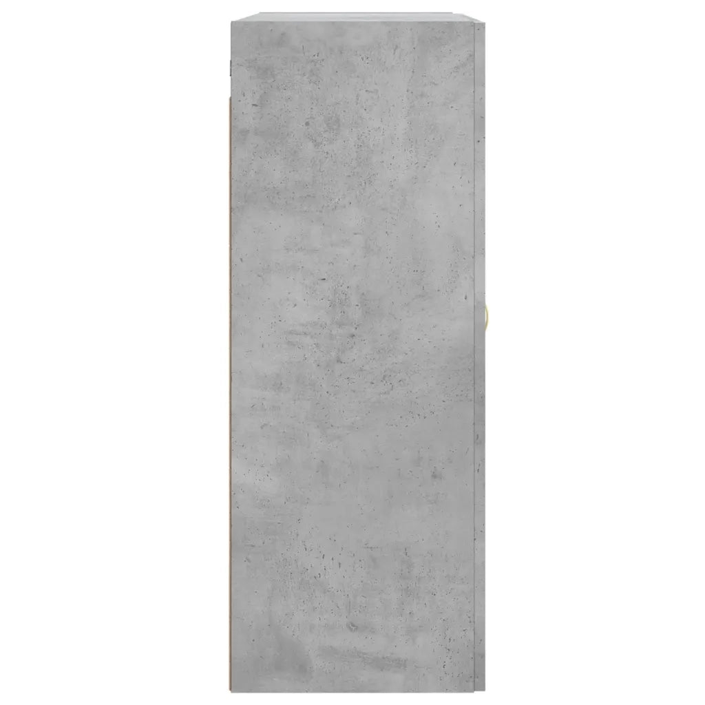Mobile a Parete Grigio Cemento 69,5x34x90 cm Legno Multistrato 835014