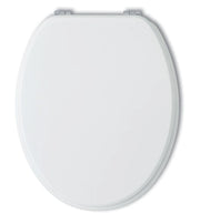 Sedile wc universale bianco in legno laccato